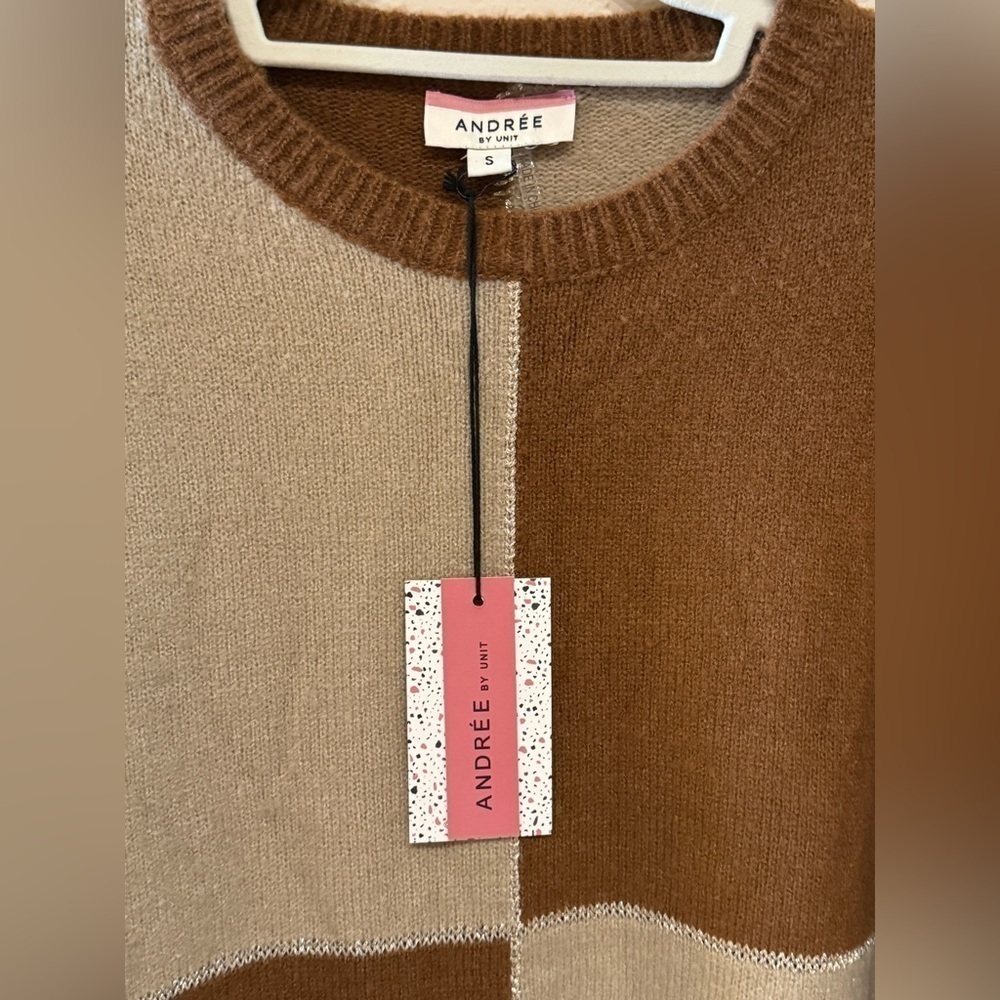 NEW Andree By Unit Colorblock Pullover Sweater Me… - image 5